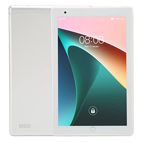 8 Inch Tablet, 4GB 64GB Silver Tablet PC for Kids Office Travel (US Plug)