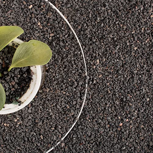 18LB Black Horticultural Lava Rock Soil for Decorative Landscaping Bonsai, Cacti, Succulents Plants Top Dressing for Release Excess Water