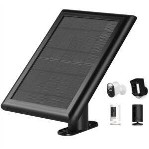 solar panel for ring spotlight &stick up outdoor cam battery, 5w portable solar charger compatible with ring security camera battery replacement.