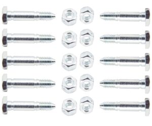 fsyhvvy fits 303160355 shear pins and nuts for ariens am123342 53200500 51001500 510015 03204300 snowthrowers bolt kits（10pack）