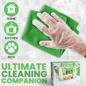 Keppi 1200pcs Plastic Gloves | BPA & Latex Free | Perfect Food Handling Gloves | Food Safe Disposable Gloves for Cooking | Bulk Food Safe Gloves | One Size Great Fit