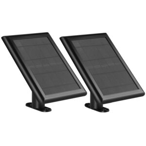 2 Pack Solar Panel for Ring Spotlight & Stick Up Outdoor Cam Battery, Portable Solar Charger Compatible with Ring Security Camera Battery Replacement