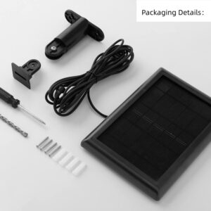 2 Pack Solar Panel for Ring Spotlight & Stick Up Outdoor Cam Battery, Portable Solar Charger Compatible with Ring Security Camera Battery Replacement