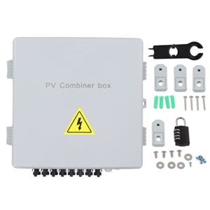 8 string pv combiner box with 10a rated current 80a solar dc breaker arreste and solar connector for solar panels
