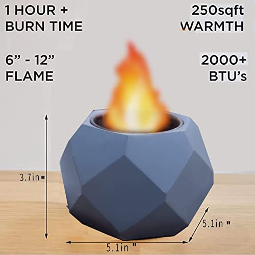 Aobaks Tabletop Fire Pit, Baclcony Fire Pit, Concrete Table Top Fire Pit, Personal Fire Bowl Outdoor Fireplace for Indoor and Outdoor Use.