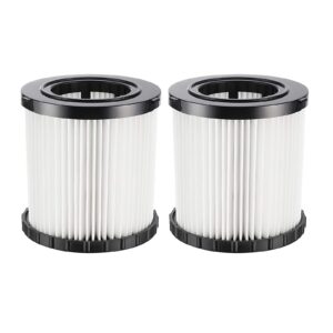 dcv5801h hepa replacement filter for dewalt dcv580 & dcv581h wet/dry vacuum, washable and reusable (2 packs)