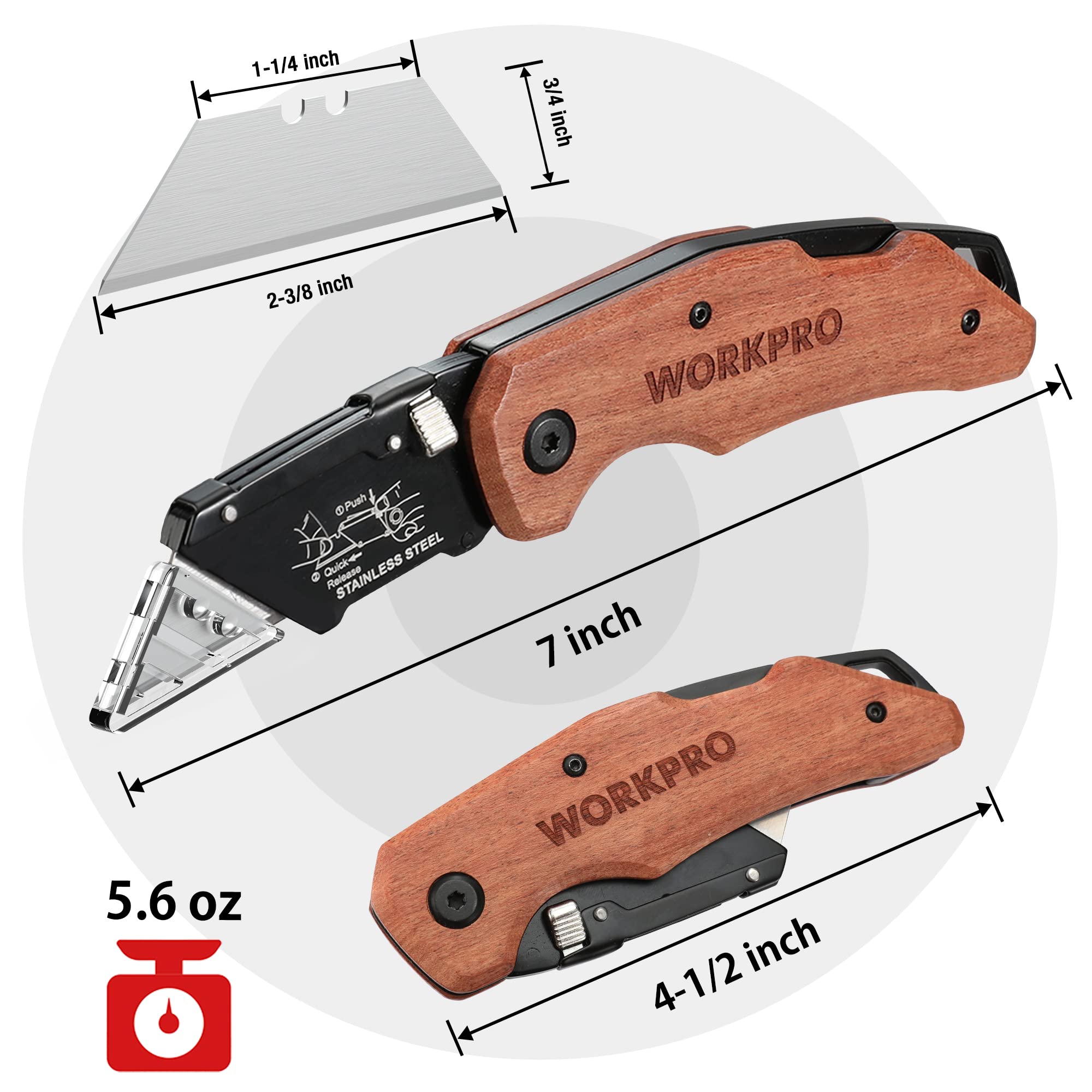 Folding Utility Knife- Mini + Heavy Duty