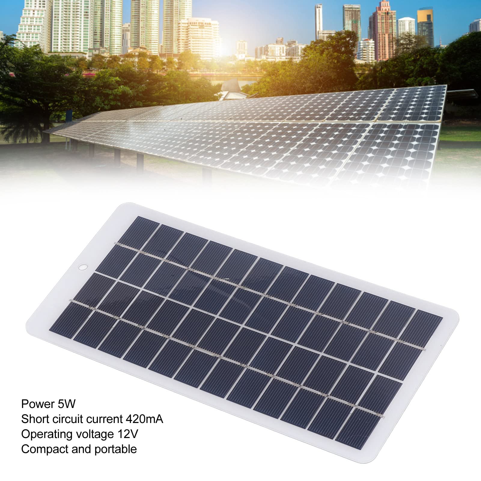 Solar Panel Kit 5W 12V Transmittance Solar Panel Charger for Street Lighting Outdoor Solar Advertising Polycrystalline Silicone Solar Panel