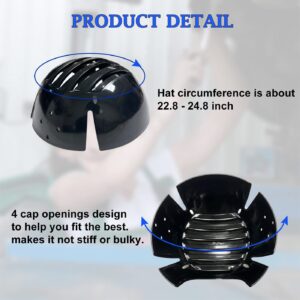 2 Pack Universal Bump Cap Insert, Baseball Caps Insert, Breathable and Lightweight Hard Hat Insert, Provide Head Protection (2 Pack Black)