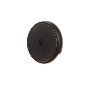 calcmetal single hole bathtub drain overflow plate with one matching screws, easy to install, venetian bronze