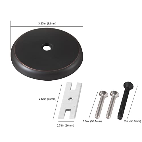 CalcMetal Single Hole Bathtub Drain Overflow Plate with One Matching Screws, Easy to Install, Venetian Bronze