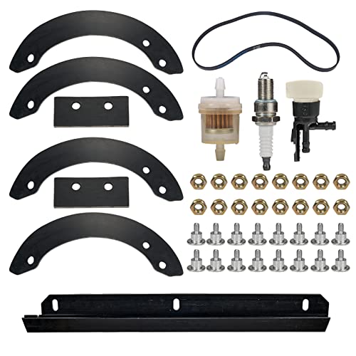 Mikatesi 06720-V10-030 Snowblowers Rubber Paddle Auger Kit Replaces 72427-V10-020 72428-V10-020 72443-V10-020 with 22431-V10-013 Belt 76322-V10-020 Scraper Blade for Honda HS520 HS720 Snow Blowers