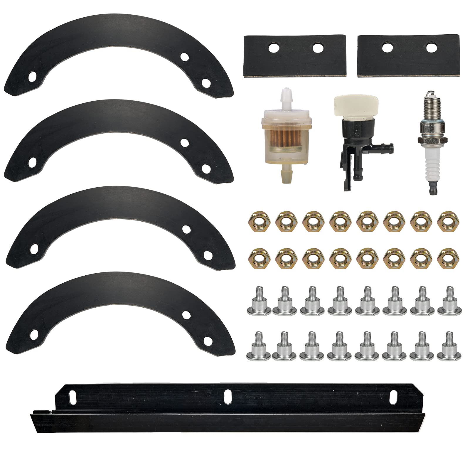 Mikatesi 06720-V10-030 Snowblowers Rubber Paddle Auger Kit Replaces 72427-V10-020 72428-V10-020 72443-V10-020 with 76322-V10-020 Scraper & Hardware Kit for Honda HS520 HS720 Snow Blowers