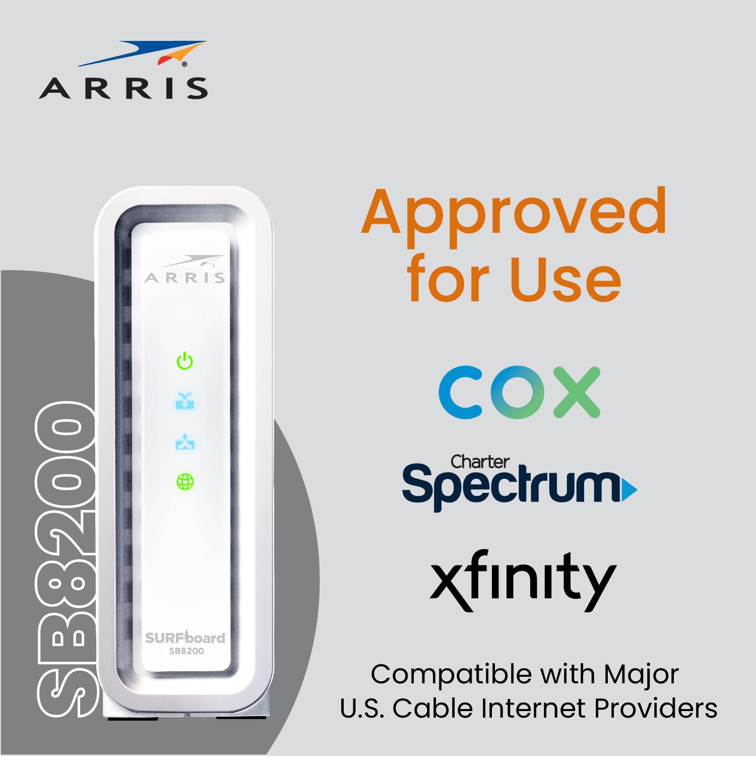 ARRIS Surfboard S33 DOCSIS 3.1 Multi-Gigabit Cable Modem + ARRIS Surfboard SB8200 DOCSIS 3.1 Cable Modem
