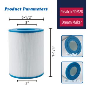 Mamokin PDM28 Spa Filter Replacement Aquarest Dream Maker 461273 Hot Tub Filter, FC9944, FC-9944 cartridges, 2 Pack