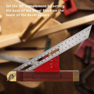 Bevel Block Gauge, Aluminum Alloy Angle Finder Universal Bevel Protractor for Protractor Woodworking Tools Angles for 1:6, 1:7 and 1:8 Dovetails, Miter Angles of 15°, 22-1/2°, 30°, 36° and 45°