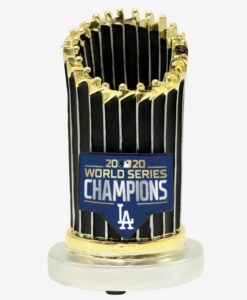 los angeles dodgers 2020 world series champions replica trophy paperweight mlb