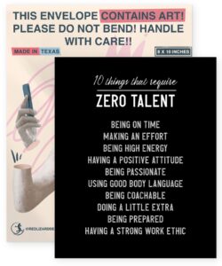 10 things that require zero talent poster - motivational wall decor - office wall art - motivational wall art - inspirational quote poster - designed & printed in texas, 8x10 glossy photo paper