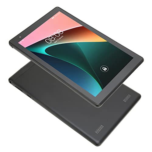 Qinlorgo 8 Inch Tablet, Tablet PC Black Front 200W Rear 800W for Reading for 10.0 (US Plug)