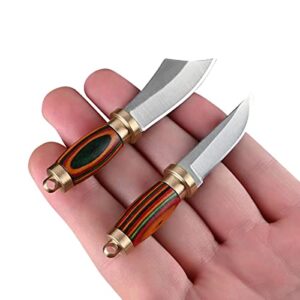 nbgdy mini knife keychain, small pocket knife,edc package opener  box cutter knife set. 2-piece set (kpq-1030)