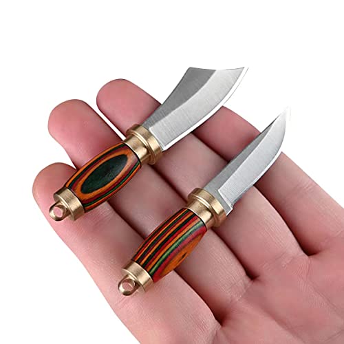 NBGDY Mini Knife Keychain, Small Pocket Knife,EDC Package Opener  Box Cutter Knife set. 2-piece set (KPQ-1030)