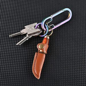 NBGDY Mini Knife Keychain, Small Pocket Knife,EDC Package Opener  Box Cutter Knife set. 2-piece set (KPQ-1030)