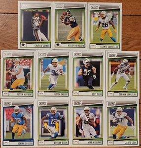 2022 panini score football los angeles chargers team set 11 cards w/drafted rookies includes justin herbert