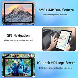 DUODUOGO Andorid Tablet 10 inch, Tablets with SIM Soft Card 4GB RAM 128GB ROM Storage,13MP Double Camera,8000mAh,FM, GPS WiFi Tablet