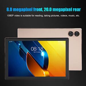 10in Tablet, Kids Tablet for 11 1920x1200 IPS Gold 2.4G 5G Dual Band WiFi 6GB 128GB for Learning (US Plug)