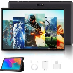 aoyodkg 2023 upgraded tablet 10", android 10 tablet with keyboard 128g rom storage,4g cellular tablet with sim card slot,octa-core 1.8ghz tablet 10.1 inch,13mp dual cameras,gps bluetooth wifi tablet