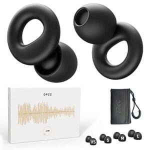 ear plugs for noise reduction and sleeping –2 pairs reusable soft comfortable ear plugs–ideal for side sleepers–27db noise cancelling–black