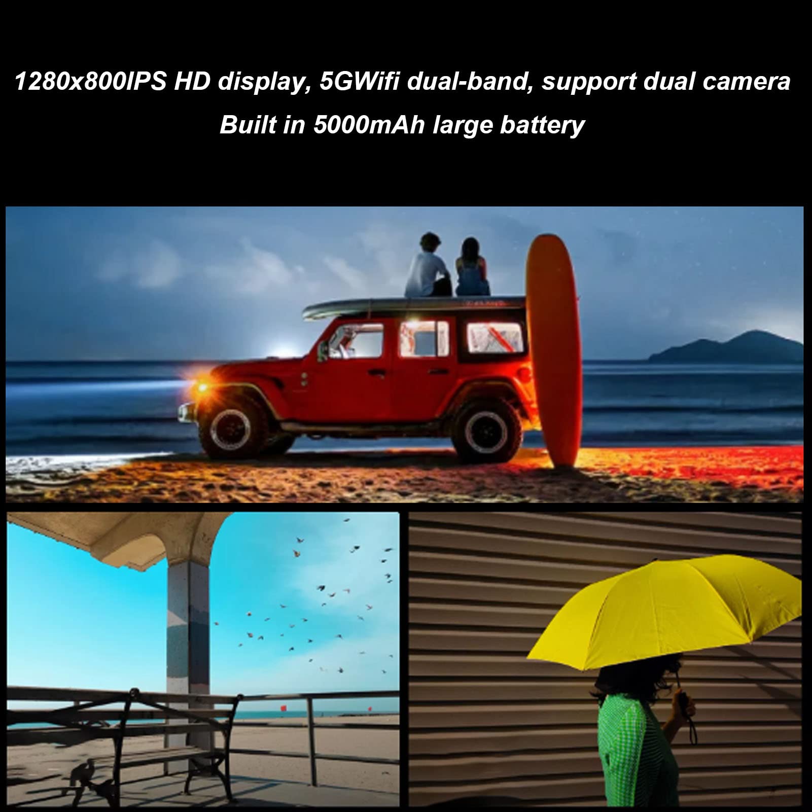 Childrens Tablet 7 Inch IPS HD Big Screen 10 100-240V Dual Speakers Dual Camera Childrens Tablet for Boys and Girls (US Plug)