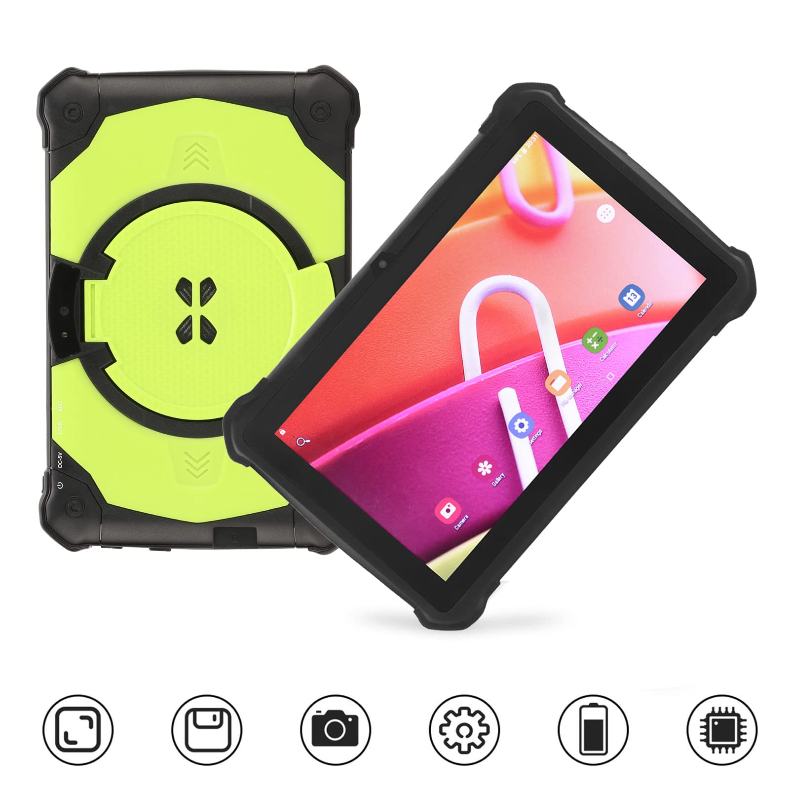 7in Tablet, Rear 8MP US Plug Baby Tablet for Children for Entertainment (green)