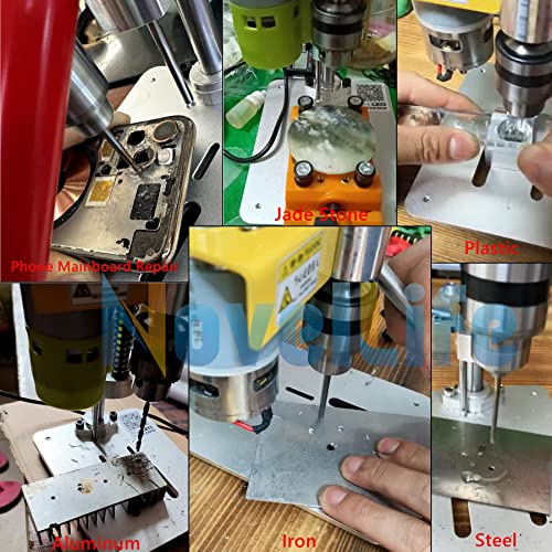 NovelLife Mini Drill Press Precision Benchtop Drilling Machine Elecric Portable Table Driller CNC 795 Motor B10 Chuck Metal Wooden DIY Jewelry Making Crafts Tool