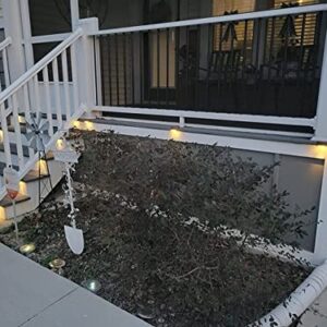 Fakoidat Solar Deck Lights, Outdoor Lighting Outside Step Lights Rainproof Backyard Decor for Garden Post Fence Stairs Backyard Railing Pool Patio Pathway Outside 16 Pack