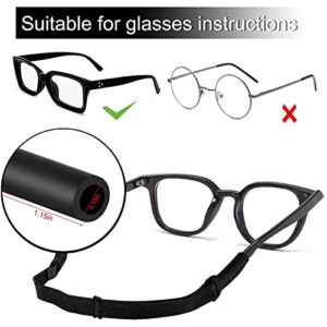 VINSONSI Glasses Strap - 3 Pcs Adjustable Eyeglass Strap and 3 Pcs Glasses Cloth Combination set - suitable for Men's and Women's Eyeglass Straps, Kids Eyeglass Straps, Sunglass Straps