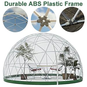 Garden Igloo Dome, 12FT Bubble Tent Garden Dome Tent with PVC Cover and Garden Dome Mesh, 5-7 Person All Year Use Geodesic Dome Tent for Sunbubble, Backyard, Outdoor Winter, Party