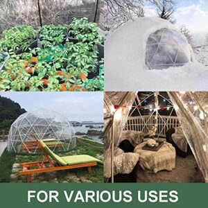 Garden Igloo Dome, 12FT Bubble Tent Garden Dome Tent with PVC Cover and Garden Dome Mesh, 5-7 Person All Year Use Geodesic Dome Tent for Sunbubble, Backyard, Outdoor Winter, Party