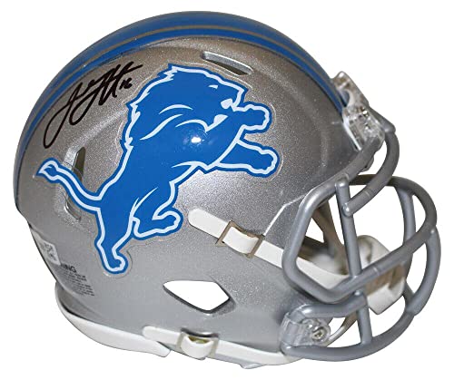 Jared Goff Autographed/Signed Detroit Lions Speed Mini Helmet FAN 36086 - Autographed NFL Mini Helmets