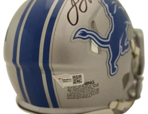 Jared Goff Autographed/Signed Detroit Lions Speed Mini Helmet FAN 36086 - Autographed NFL Mini Helmets