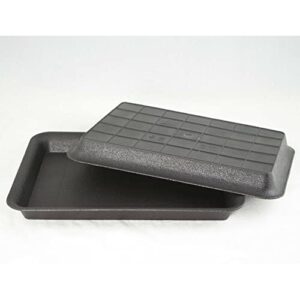 2 pcs rectangular black plastic humidity/drip tray for bonsai tree 10.25"x 7.25"x 1"