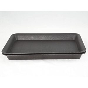 2 Pcs Rectangular Black Plastic Humidity/Drip Tray for Bonsai Tree 10.25"x 7.25"x 1"