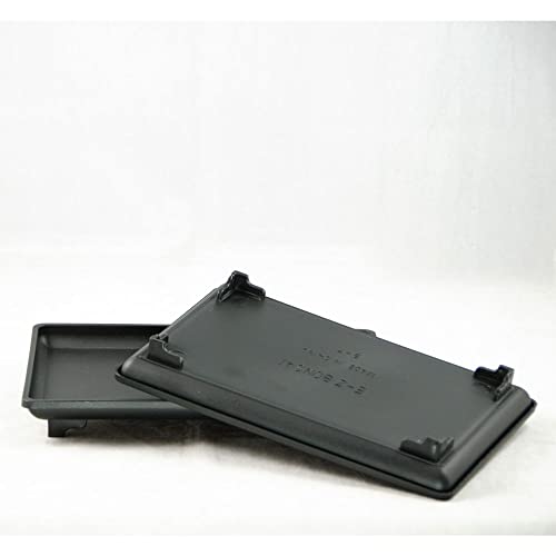 2 Pcs Rectangular Black Plastic Humidity/Drip Tray for Bonsai Tree 9"x 6"x 1"