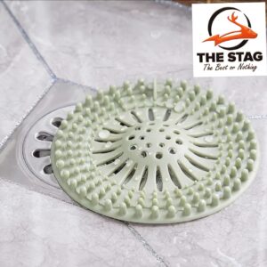 The Stag Pack of 5 Hair Catcher for Shower Drain - Durable Hair Stopper For Bathtub Drain, Washbasin & Kitchen Drain Cover - Bathtub Drain Hair Catcher