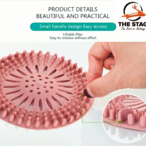 The Stag Pack of 5 Hair Catcher for Shower Drain - Durable Hair Stopper For Bathtub Drain, Washbasin & Kitchen Drain Cover - Bathtub Drain Hair Catcher