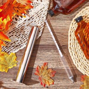 Syrup Hydrometer and Metal Test Cup Maple Syrup Tapping Kit Glass Maple Syrup Hydrometer Stainless Steel Maple Hydrometer Test Cup for Testing Maple Syrup Sugar Candy Making