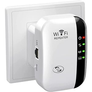 wifi extender, signal booster up to 3000sq.ft and 28 devices, wifi range extender, wireless internet repeater, long range amplifier with ethernet port, 1-tap setup, access point, alexa compatible