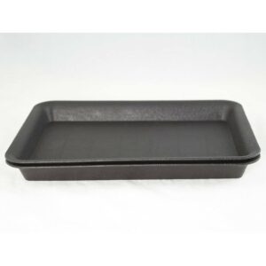 2 pcs rectangular dark brown plastic humidity/drip tray for bonsai tree 8.5"x 6"x 1"