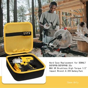 khanka Hard Carrying Case Replacement for DEWALT 20V MAX XR Brushless High Torque Impact Wrench DCF899HB / DCF899B, Case Only
