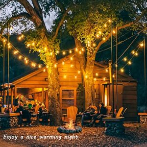 Sucolite 100FT Outdoor String Lights for Patio Waterproof Connectable ST38 LED Light String with 50+2 Vintage Edison Bulbs Dimmable Shatterproof Outside Hanging Lights Backyard Balcony Gazebo Bistro